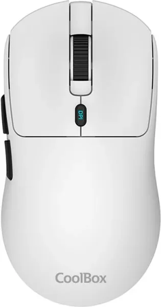 Mouse raton coolbox w03 ultraligero blanco 10000 dpi gaming inalambrico rf+bt
