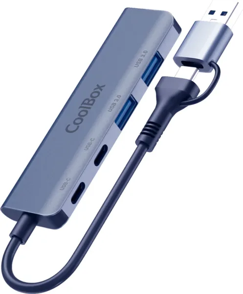 Hub coolbox aluminio USB - c - a -  2xusb - c + 2xusb - a 3.2 gen1