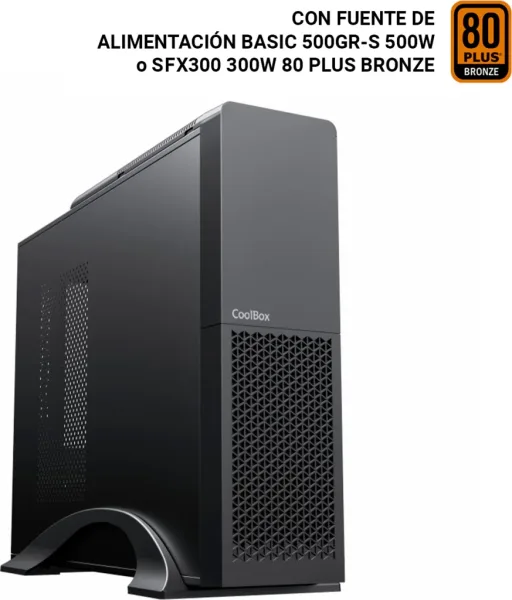 Caja ordenador coolbox microatx slim t313 USB - c fuente sfx 500w incluida