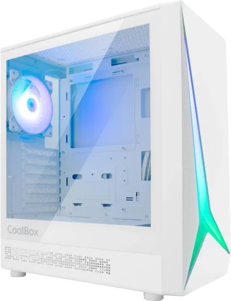 Caja ordenador gaming coolbox ga450 star light ARGB atx blanco