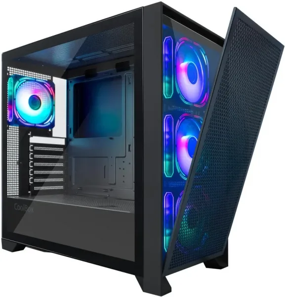 Caja ordenador gaming coolbox ge2000 dualview ARGB atx