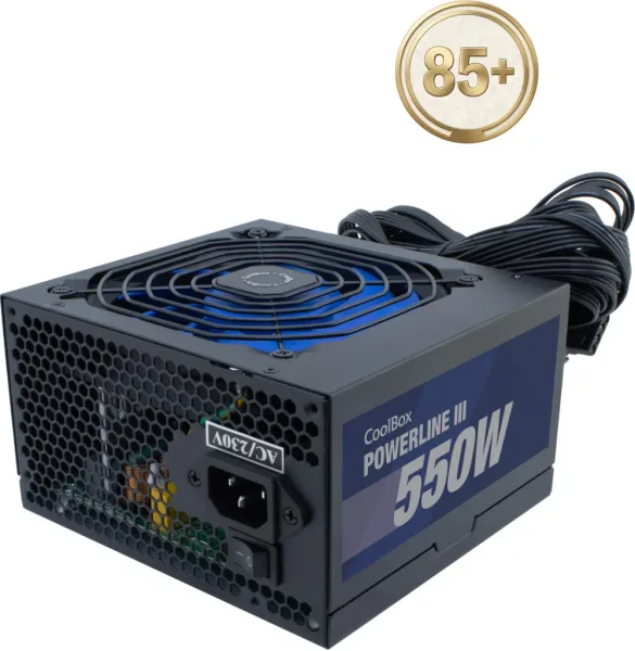Fuente de alimentacion coolbox atx 550w powerline iii 85%