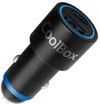 Cargador USB para coche coolbox 45w USB tipo a -  USB tipo c