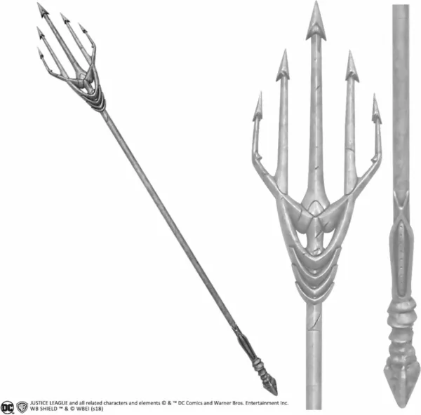 Replica the noble collection DC justice league tridente aquaman escala 1 - 1 186 cm