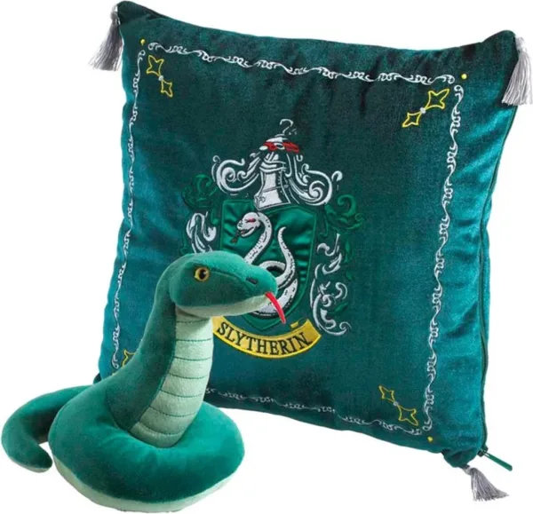 Peluche pack the noble collection harry potter serpiente mascota slytherin + cojin slytherin