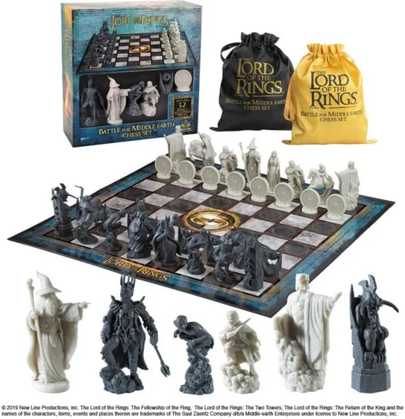 Juego de mesa ajedrez the noble collection el señor de los anillos