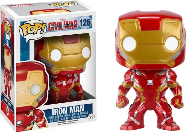 Funko pop marvel capitan america civil war iron man 7224