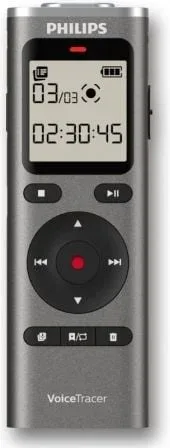 Grabadora de Voz Philips VoiceTracer DVT1170/ 20kHz/ Plata