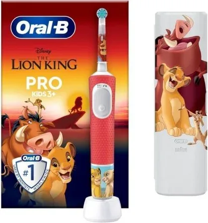 Cepillo Dental Oral-B Pro Kids 3 Rey León/ Incluye 1 Recambio y Funda