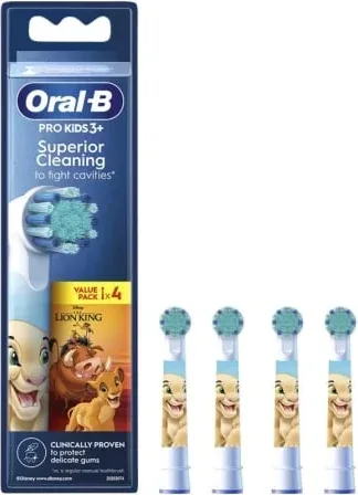 Cabezal de Recambio Braun para cepillo Braun Oral-B Pro Kids 3+ Rey Leon/ Pack 4 uds