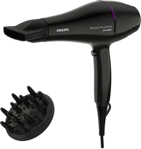 Secador de pelo philips drycare advanced pro 2200w ionizador x2 - frio - boq.9mm - cable 1.8m - 6 posiciones