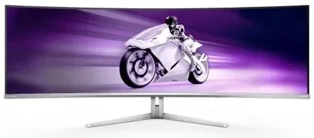 Monitor Gaming Ultrapanorámico Curvo Philips Evnia 8000 49M2C8900L 49"/ Dual QHD/ 0.03ms/ 144Hz/ QD-OLED/ Multimedia/ Blanco