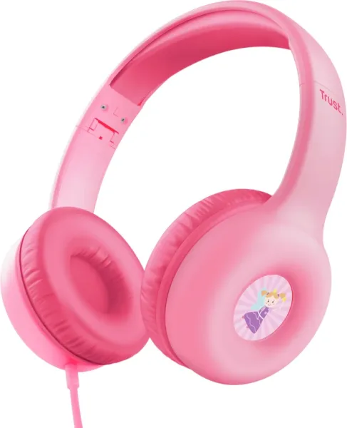 Auriculares Infantiles Trust Nouna Kids/ con Micrófono/ Rosas