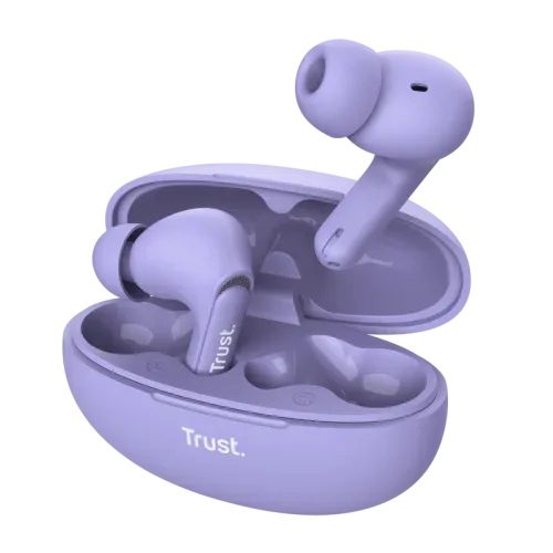 Trust Yavi Auriculares True Wireless Stereo (TWS) Dentro de oído Llamadas/Música USB Tipo C Bluetooth Púrpura
