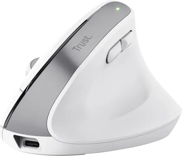 Raton Optico Wireless Ergonomico Vertical Bayo+ Blanco Trust