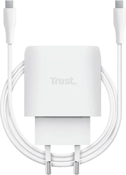 Cargador de Pared GaN Trust Maxo 45W/ 1xUSB Tipo-C/ Incluye Cable USB Tipo-C/ 45W
