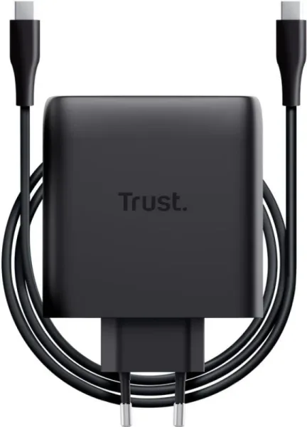 Cargador de Pared GaN Trust Maxo 100W/ 2xUSB Tipo-C/Incluye Cable USB Tipo-C/ 100W