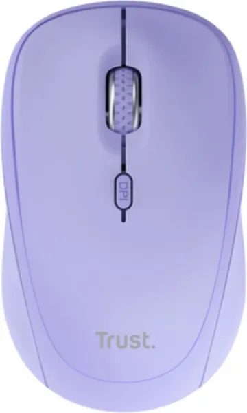 Ratón Mini Inalámbrico Trust Yvi+ Multidispositivo/ Hasta 1600 DPI/ Púrpura