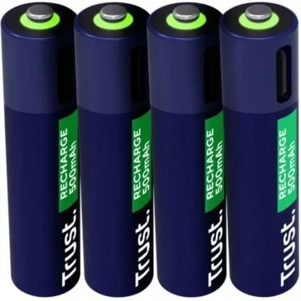 Pack de 4 Pilas AAA Trust 25671/ Recargables