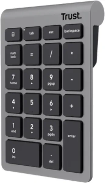 Teclado Numérico Inalámbrico Trust Xalas Wireless/ Plata