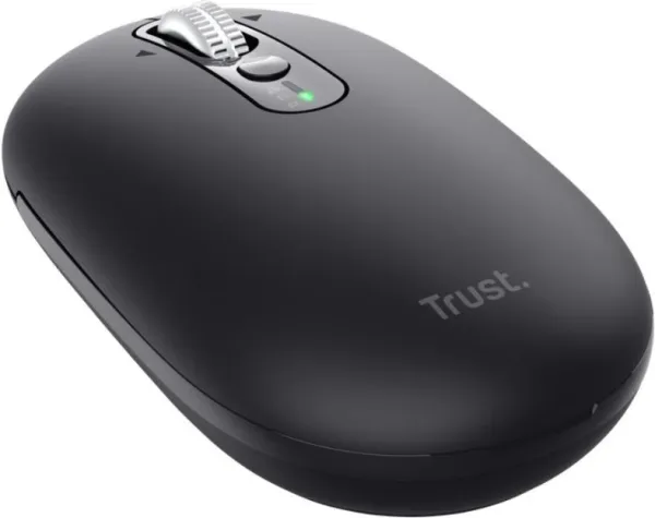 Ratón Inalámbrico Trust Seron 26018/ Batería recargable/ Hasta 3200 DPI/ Negro