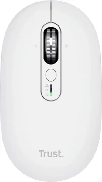 Ratón Inalámbrico Trust Seron 26019/ Batería recargable/ Hasta 3200 DPI/ Blanco