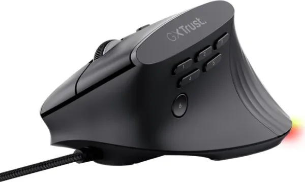 Ratón Vertical Gaming Inalámbrico Trust Gaming GXT 145 Rexxa 26024/ Hasta 12800 DPI