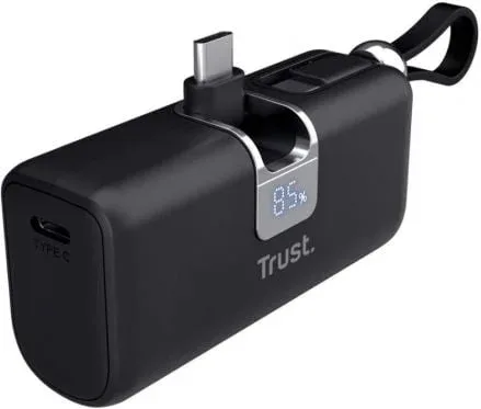 Powerbank 5000mAh Trust Pacto 26104/ 18W/ Negra