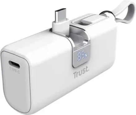 Powerbank 5000mAh Trust Pacto 26105/ 18W/ Blanca
