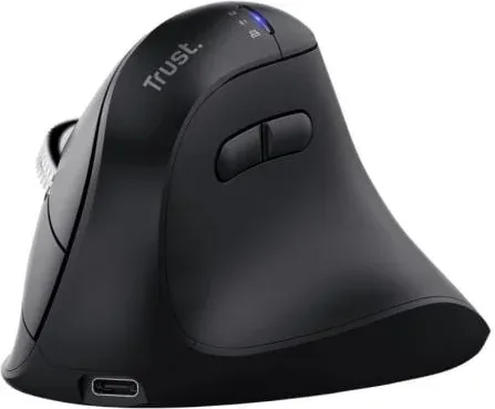 Ratón Vertical Inalámbrico Trust Vyran 26107/ Batería recargable/ Hasta 3200 DPI