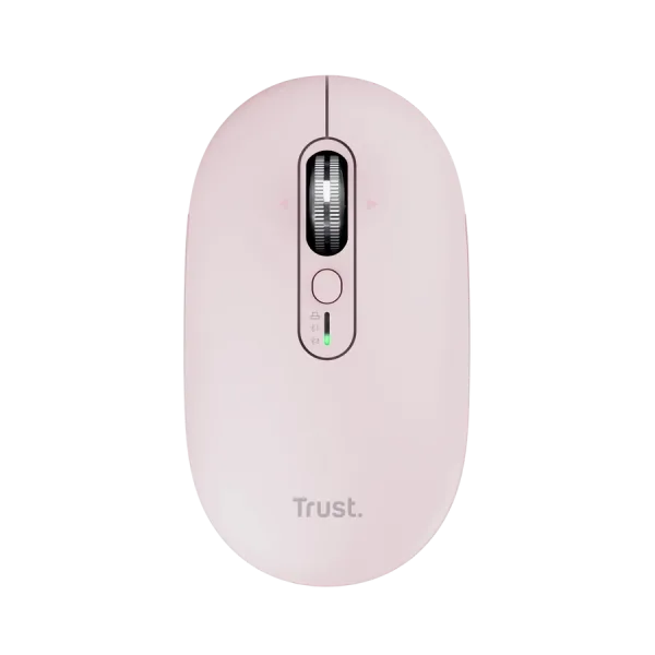 Ratón Inalámbrico Trust Seron 26206/ Batería recargable/ Hasta 3200 DPI/ Rosa