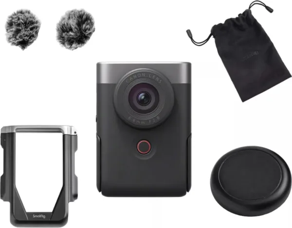 Camara digital canon powershot v10 bk advanced kit plata