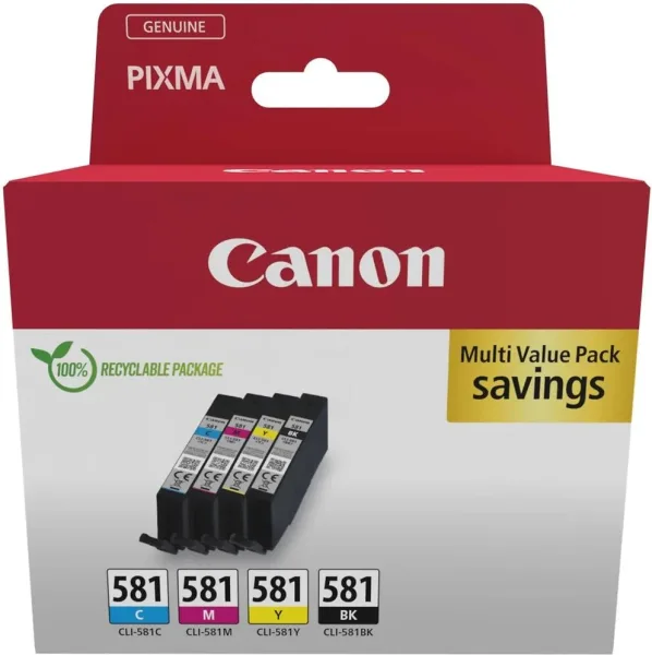 Multipack tinta canon cli - 581 bk - c - m - y