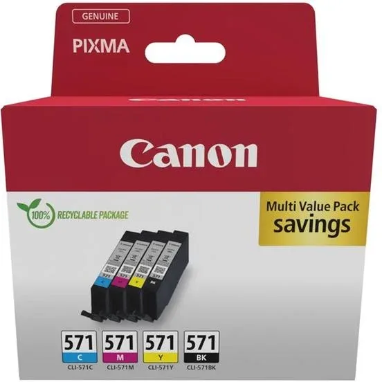 Cartucho tinta canon cli - 571 cian - magenta - amarillo - negro