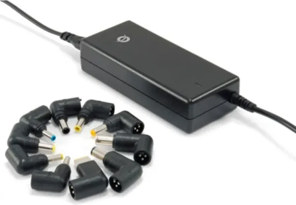 Cargador universal de portatil conceptronic 65w automatico 18v a 20v 10 conectores