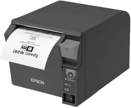 Impresora de Tickets Epson TM-T70II/ Térmica/ Ancho papel 80mm/ USB-Ethernet/ Negra