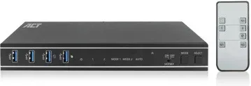Conmutador kvm act connectivity 2 puertos USB 3.2   - HDMI -  dual 4K -  2pc
