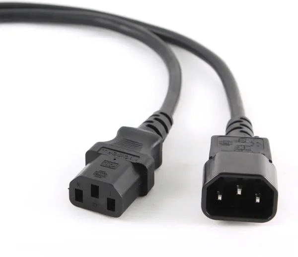 Cable Alimentacion Gembird C13 a C14 1,8M