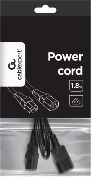 Cable Alimentacion Gembird Extension C13 Macho a C14 Hembra 1,8M