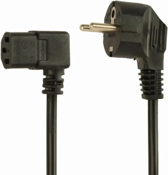 Cable Alimentacion Gembird Schuko a C13 90 Grados 1,8M
