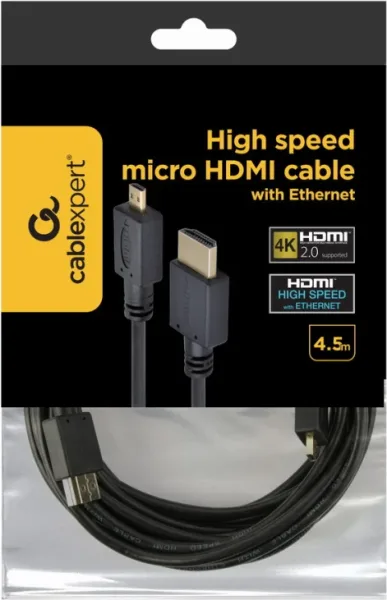 Cable HDMI/Micro HDMI M/M 4,5M Gold
