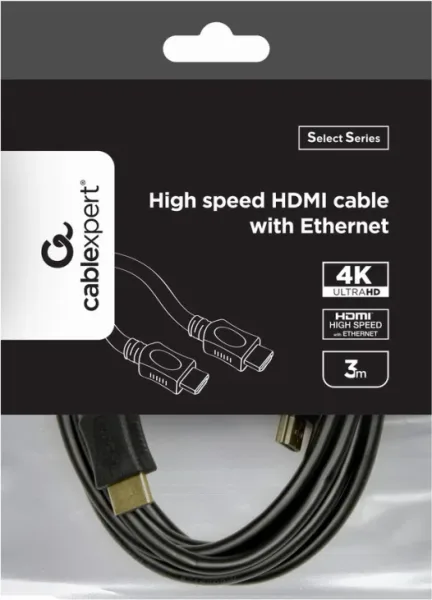 Cable HDMI Gembird Macho Macho 4K Alta Velocidad 3M "Select Series"