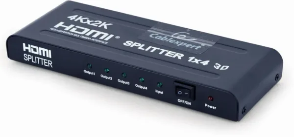 Gembird Divisor de HDMI 4 Puertos Negro