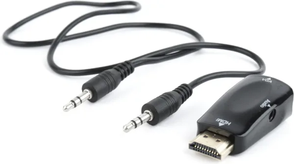 Adaptador Gembird HDMI a VGA Hembra con 3,5Mm Audio 0,15M