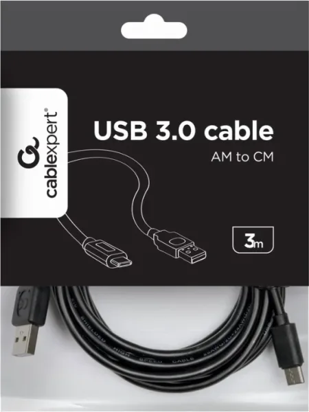 Cable USB Gembird 2.0 a Tipo C Macho Macho Carga Rapida 3M