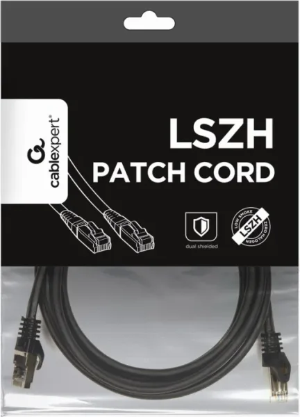 Cable Red S-Ftp Gembird  Cat 6A Lszh Negro 3M
