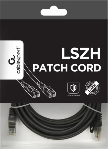 Cable Red S-Ftp Gembird  Cat 6A Lszh Negro 5M