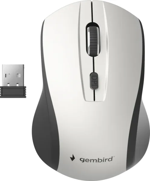 Raton Gembird Plata Negro Rf Inalambrico Pilas
