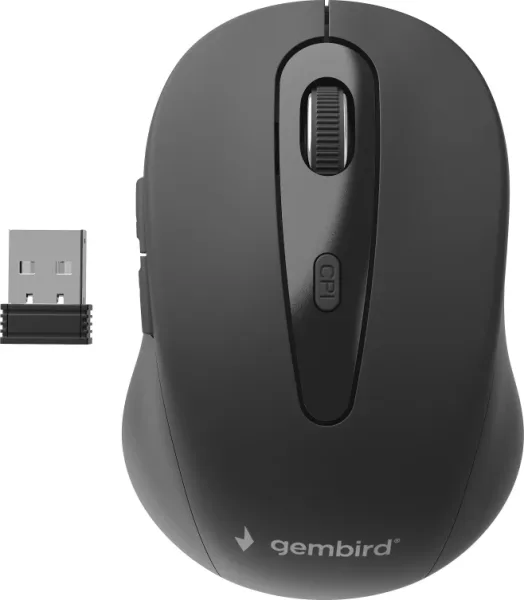 Raton Gembird Optico 6 Botones Negro Rf Inalambrico Pilas