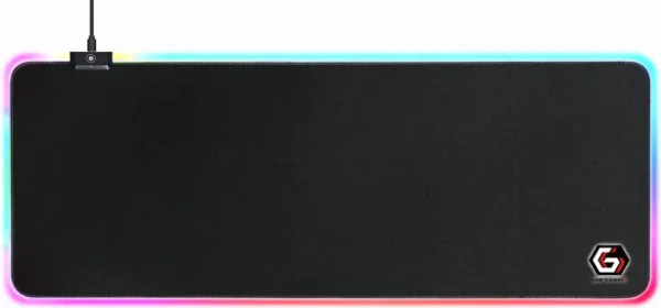 Alfombrilla Gaming Gembird Luz LED Negro L 800X300X4 RGB